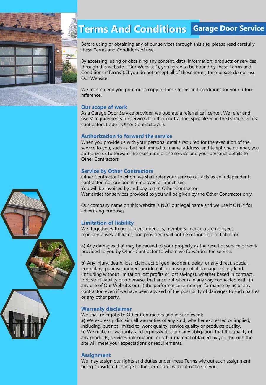 Capitol Garage Door Service Towaco, NJ 973-521-8079 - terms4